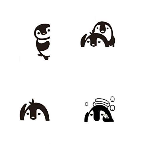 Stickers removibles para interruptores con diseño de 4 pingüinos miniatura 1