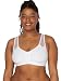 Fruit of the Loom Women's Comfort Front Close Sport Bra with Mesh Straps, White, 44