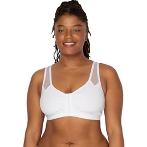 Fruit of the Loom Women’s Comfort Front Close Sport Bra with Mesh Straps