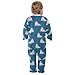 Emelivor Walrus Animal Blue Baby Newborn Pajamas Outfits Long Sleeve Footed Romper Pjs for Boys Girls