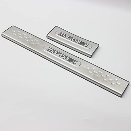 Olike For Mazda Mazda3 2014-2018 Led Door Sill Scuff Plate Guard Sills Protector Trim #TOP4