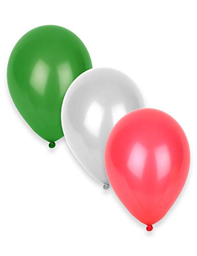12 Ballons Supporter Italie 27 cm - Vert - Taille Unique