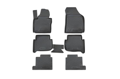 Element Passgenaue Premium 3D Gummimatten Fussmatten passend für VW Touran...