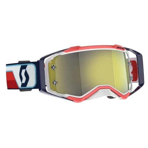 SCOTT 272821-1005289 Prospect Goggle, Red/White with Yellow Chrome Works Lens