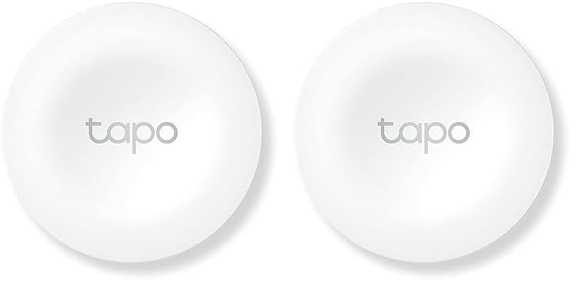 Tapo Tapo S200B - Intelligente Taste, benutzerdefinierte Aktionen, intelligente Gerätesteuerung, EIN-klick-Aktivierung, Lange Akkulaufzeit, Hub H100 erforderlich, Weiß (Packung mit 2)
