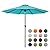 Tempera 9ft Patio Market Outdoor Table Umbrella with Push Button Tilt and Crank,Large Sun Umbrella with Sturdy Pole&Fade resistant canopy,Easy to set, Turquoise