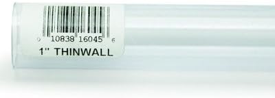 Lees Aquarium & Pet Thinwall Rigid Tubing [Set of 4] Size: 1" W x 36" D