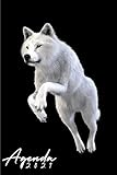  Agenda 2021 lobo: Agenda 2021 semana vista lobos - una Semana en dos Páginas - organizador - planificador semanal y mensual 12 meses A5 - agenda anual 2021 - regalo para mujer hombre Wolves lovers