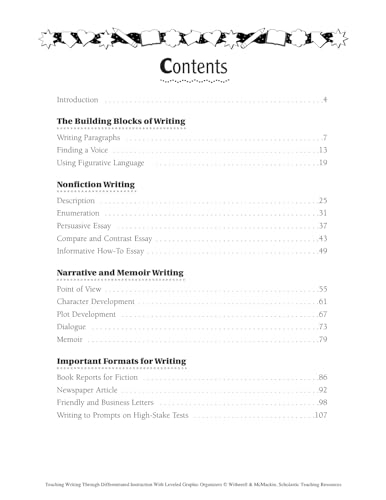 Teaching Writing Through Differentiated Instruction With Leveled Graphic Organizers (Teaching Strategies)