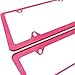 BGGTMO Pink License Plate Frames- Metal Aluminum Car Tag Cover, 2 Pack Slim Front & Rear Holders for US Vehicles, Rust/Rattle Proof, Cute Car Accessories for Women, with Screws
