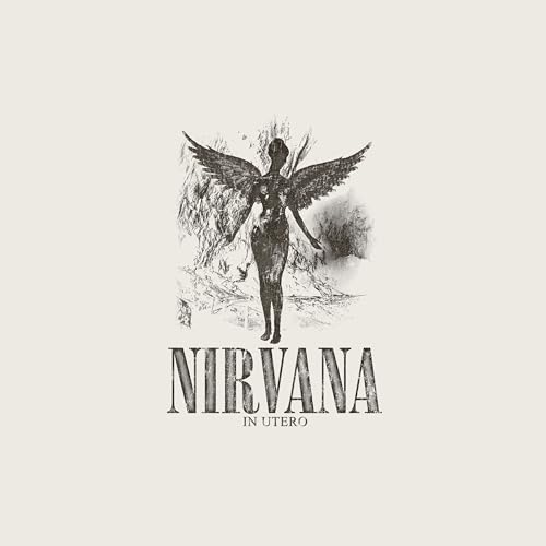 Nirvana in Utero Distressed Logo Adult Short Sleeve T Shirt 90s Grunge Music Vintage Style Graphic Tees