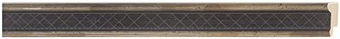 Picture Frame Moulding (Wood) 100ft Bundle - Traditional Antique Silver Finish - 1.25" Width - 3/8" Rabbet Depth