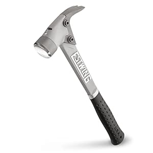 ESTWING AL-PRO Aluminum Framing Hammer – 14 oz Straight Rip Claw with Smooth Face & Shock Reduction Grip – ALBK , Black