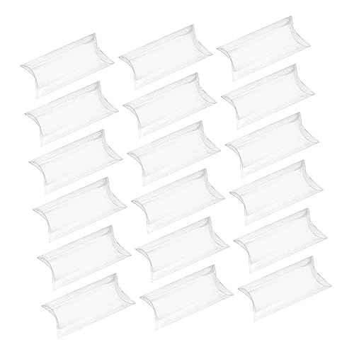 FRCOLOR 50個入り 箱 ピローボックス parcels box スイーツ ジュエリー ボックス パラ 枕型キャンディケース お菓子の包装ケース 塩ビ Transparent