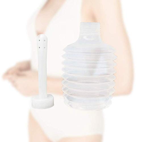 LIXBD Ducha de enema transparente portátil, limpador de ânus descartável para cuidados com homens e