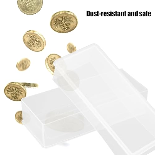 Set de 2 cajas transparentes para monedas y billetes miniatura 4