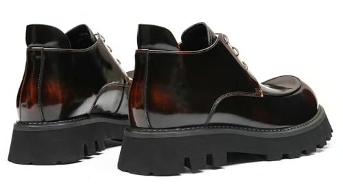 Santimon Mens Chelsea Boots Formal Dress Ankle Low Top Boots Fashion Patent Leather Thick-Soled Chukka Boots Prom Wedding Tuxedo Business Causal Lightweight Western Boots for Men4