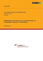 M�glichkeiten und Grenzen des Crowdinvestings von nachhaltigen Projekten in Deutschland 3668021066 Book Cover