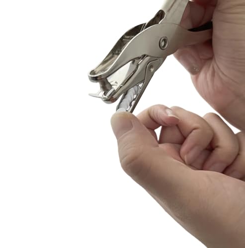 XIAOXGXF 1/4 and 1/8 Inch Small Single Hole Punch Paper Hole Puncher Mini Hole Puncher for DIY Craft Paper Tags (Silver)