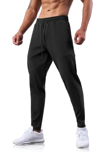 Men's Sweatpants with Zipper Pockets Joggers Athletic Running Workout Gym Stretch Tall Track Pants2