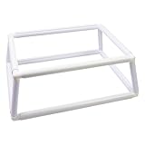 Aro de bordado – Marco tubular cuadrado de PVC con clip de fijación de doble capa | Aguja de perforación de bordado de seda, pintura de seda, accesorio de costura
