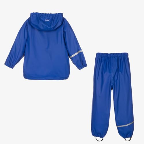 Image of CeLaVi European Kids Rain, Mud and Snow Suit for Boys Girls with Detachable Hood, Waterproof 2 Pcs Rain Set or Onepiece