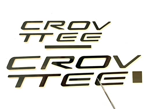 Letras de parachoques para Cor_Vette C5 1997-2004 en plástico ABS negro brillante 2