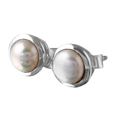 Perle d'eau douce rare boucles d'oreilles argent 925 cadeau idéal femme