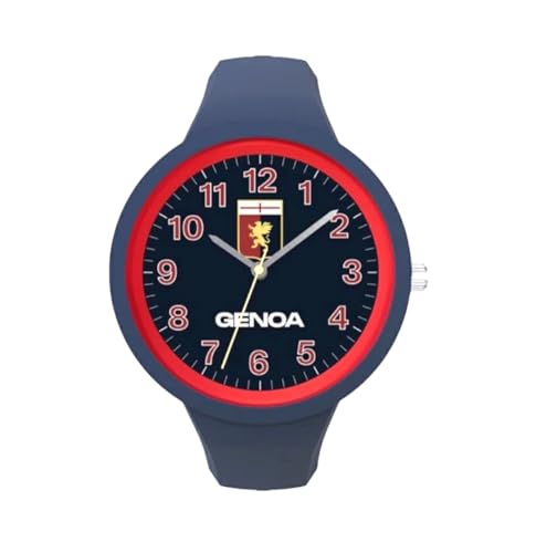PRESTIGE & DELUXE Montre bracelet unisexe Lowell one unisexe Genoa bracelet bleu - cadran 38 mm + porte-clés football