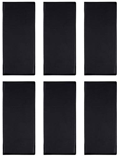 Juvale 6-Pack Menu Holder - Menu Covers for Restaurant, Bar, Lounge, Happy Hour Drinks, Wine List, Double View with Clear PVC Sheets for Paper Protection, 11.3 x 5 Inches