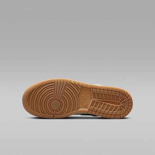 Air Jordan 1 Low Big Kids' Shoes (553560-146, White/Neutral Grey/Gum Medium Brown/Midnight Navy)2