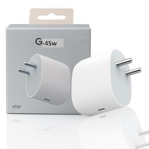 Image of Original 45W PD Fast Charger for Google Pixel 10 /9 /8 /7 /6 Series - USB-C Super Fast Charging Adapter for Pixel Pro, Pro XL, 10a, 9a, 7a, 6a, Pixel Fold, Tablet & Chromebook (White)