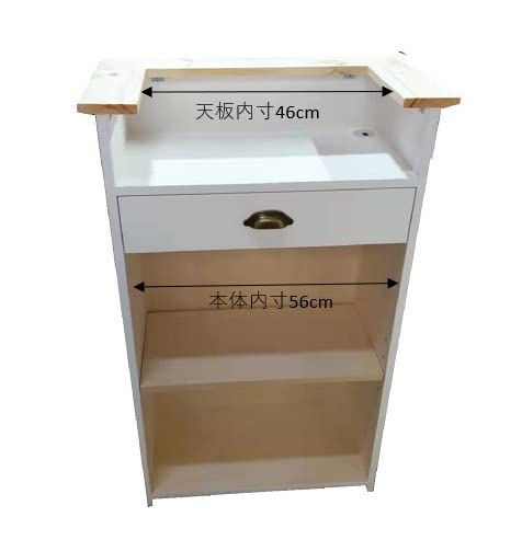 Amazon.co.jp: レジカウンター組立不要日本製66×35×105cm白 : 文房具 