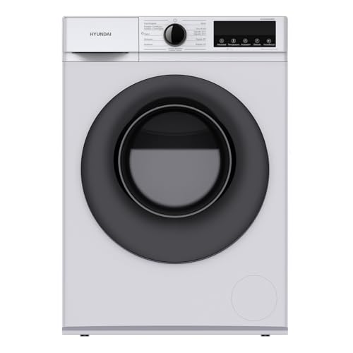 Hyundai Lavadora 6Kg Carga Frontal Blanco HLF610IADW02. 1600W, 1200rpm, Motor Inverter, 11 Programas, Función Stop&Go, Tambor Diamante, Clase de Eficiencia Energética A