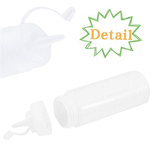 10 PCS 12 oz/360 ml Condiment Squeeze Bottles,Plastic Squeeze Bottles,Sauce Bottles with Cap Lids for Sauce,BBQ,Condiments,Oil,Liquids,Paint,Provide 21 chalkboard labels and 1 Chalk Marker