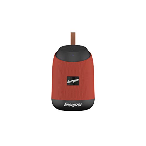 Energizer, Altavoz Bluetooth Portátil, 6 W, Caja inalámbrica con Micrófono Integrado, Radio FM, MicroSD, USB, Función Power Bank, Bluetooth 5.0, Autonomía Larga, Diseño Compacto BTS061, Rojo