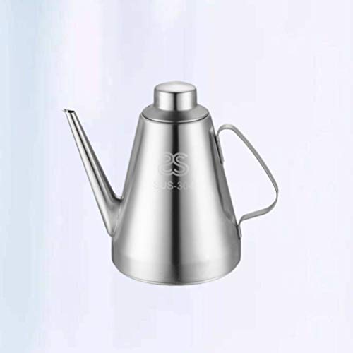 Cabilock Garrafa de óleo de aço inoxidável, frasco dispensador de azeite de oliva, recipiente de met