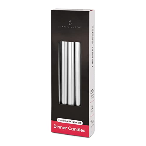 Zan Village Candle Company Taper Dinner Candles, 10 Pack, Long-Lasting 7-Hour Burn Time, Classic Long Venetian Style - Image 4