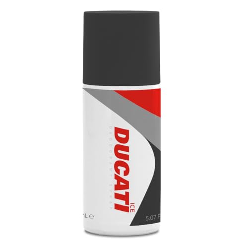 Ducati ICE Deo Spray - Intense & Refreshing | Aromatic Woody Scent | Lemon & Eucalyptus Notes | Long-Lasting Protection | Italian High-End Deodorant for Men | 150ml