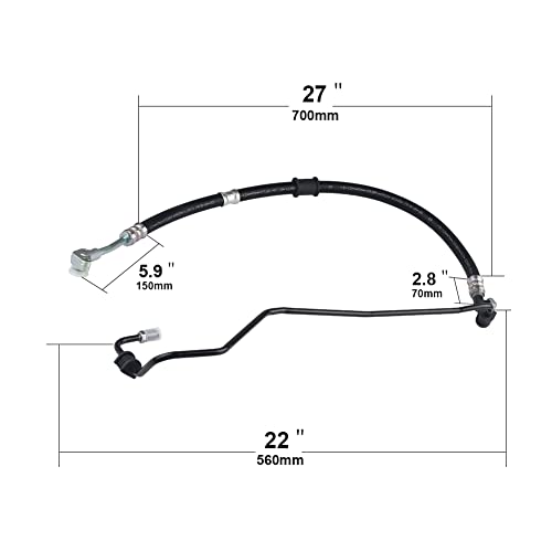 Wmphe Compatible With Power Steering Pressure Hose Assembly Honda Accord V6 3.0L 1998 1999 2000 2001 2002 Replace Oe 53713-S87-A04 #TOP2