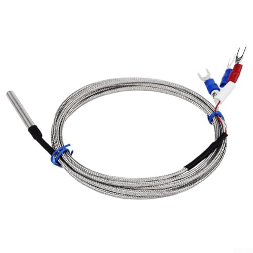 Precision PT100   Sensor de temperatura RTD con cable de 300 cm y carcasa de acero inoxidable para uso en automatización industrial
