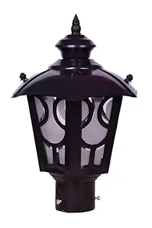 Light4Life Light Gate Light Lamp Black Metal Exterior Fixture Outdoor Boundary/Gate/Garden/Pillar Waterproof Lighting for Home Main Gate Decorative (Pack of 1_Bulb Not Included)