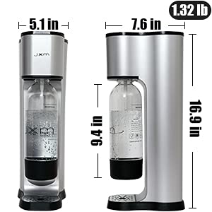 JXXM Soda Maker Sparkling Water Machine with 1L BPA Free Bottle Carbonated Water Maker for Home - Thumbnail 7