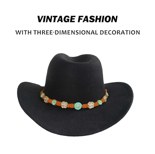 Image of Cowboy Hat Bands for Men Women, Leather Hatbands Belt for Cowboy /Western /Fedora /Cowgirl Hats