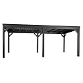 Backyard Discovery Stonebridge 20' x 9.5' Galvanized Steel Outdoor Gazebo Pavilion with Hardtop Slope Roof, Snow Load Support, Wind Resistance, PowerPort, Shade for Garden, Patio, Deck, Entertaining