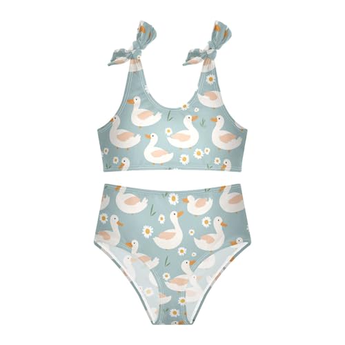 Wusikd Ducks Cloud Girls Swimsuits Two Piece Daisy Swimwear Bikini Set for for Girls Size 3T3