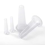 2 mini copas faciales para usar alrededor de los ojos, la nariz y otras áreas pequeñas curvas, y 2 copas faciales normales para el rostro en general.