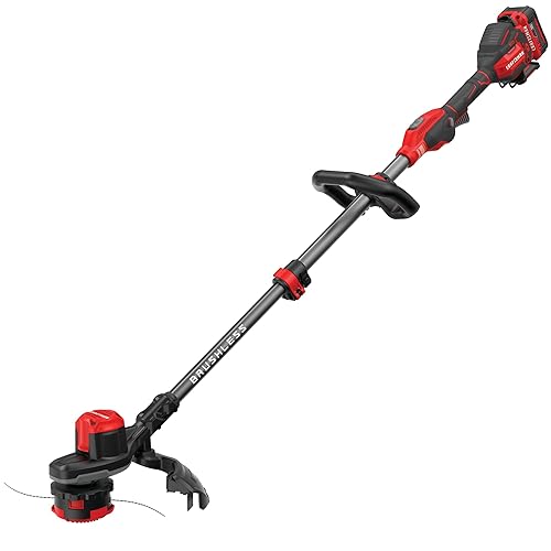 Image of CRAFTSMAN V20 WEEDWACKER Cordless String Trimmer with QUICKWIND, 4 Ah Battery, Charger, and Spool Included (CMCST920M1), Red and Black