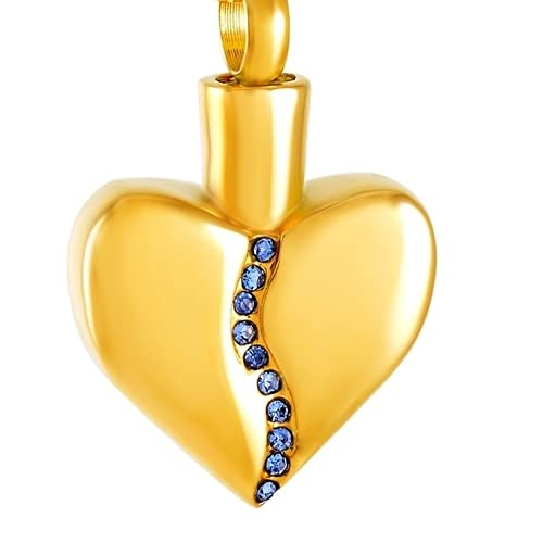 Urne de crémation Coeur Brisé souvenir de cendres acier inoxydable 4