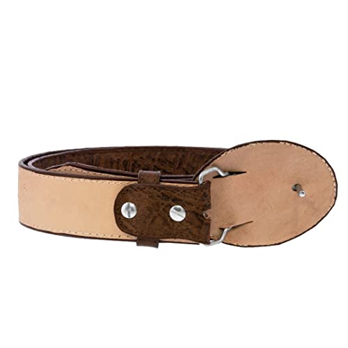 Texas Legacy Mens Light Brown Elephant Print Leather Cowboy Belt Round Buckle3